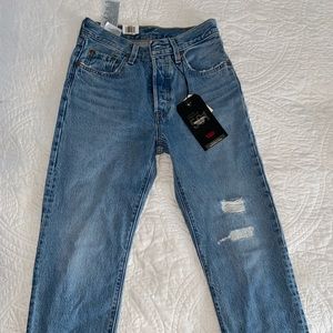 Levi's 501 Original Cropped High Rise Jeans